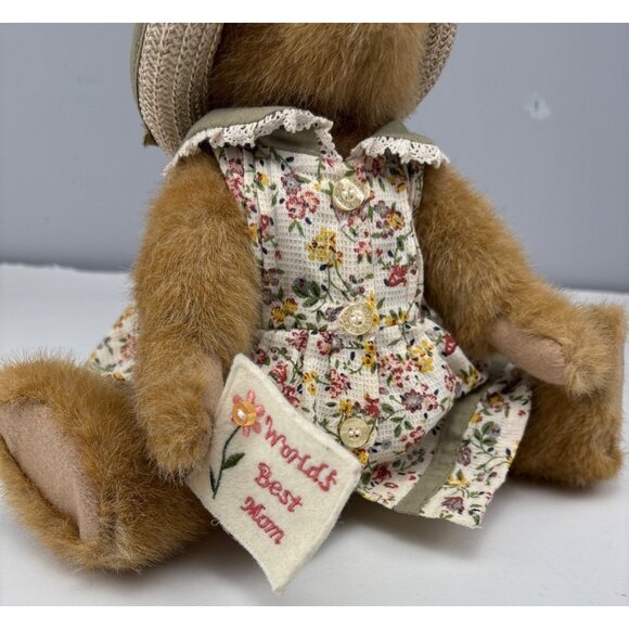 Boyds Plush 82556 Momma Bearybest Bear Floral Dress 12" Worlds Best Mom Gift - Picture 2 of 8